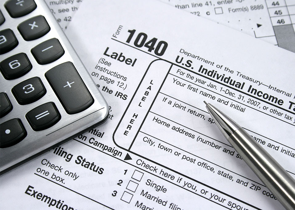 home tax filing, 1040 tax form